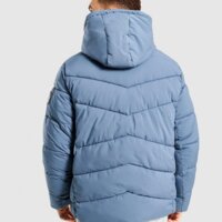 Męska kurtka zimowa REEBOK KURTKA ZIMOWA STRETCH PUFFER JACKET omrb1567_mineral blu kolor granatowy