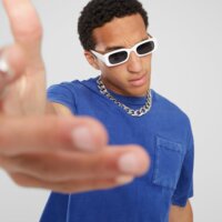 Koszulka męska CHAMPION T-SHIRT CREWNECK T-SHIRT 218605bs559 kolor granatowy