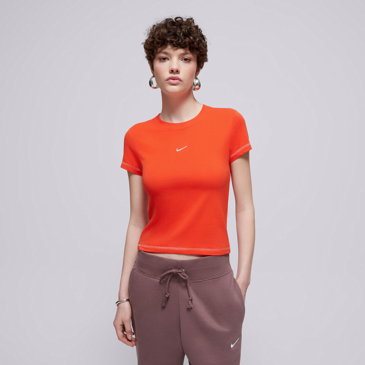 Nike T Shirt W Nsw Chll Knt Md Crp Gls