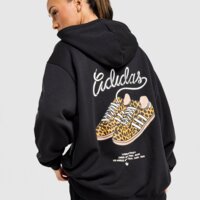 Damska bluza ADIDAS BLUZA Z KAPTUREM GFX HOODIE ky5488 kolor czarny