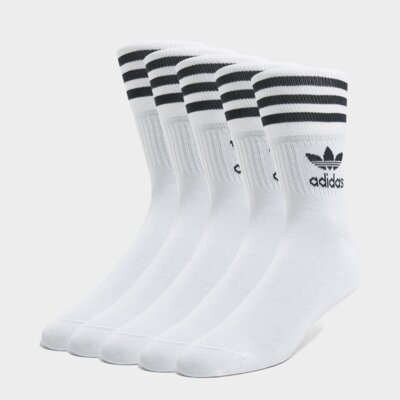 ADIDAS 5-PACK MID-CUT CREW SOCKS 