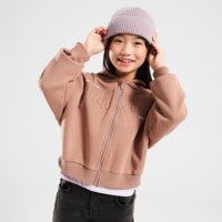 Bluza dziecięca PINK&SODA  BLUZA ROZPINANA Z KAPTUREM SAGE CROP psstjg11968887 kolor brązowy