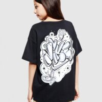 Koszulka dziecięca NIKE T-SHIRT NSW AIRBRUSH G ir5190-010 kolor czarny