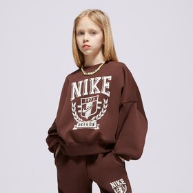 NIKE BLUZA G NSW TREND FLC CREW PRNT GIRL