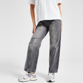 HOODRICH SPODNIE LOGO APLIQ JEAN BLK