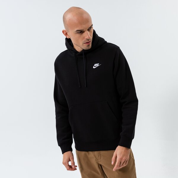 męskie odzież bluzy Męskie NIKE BLUZA Z KAPTUREM SPORTSWEAR CLUB FLEECE BV2654-010 kolor CZARNY