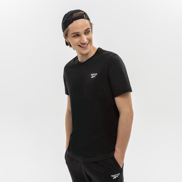 męskie odzież koszulki Męskie REEBOK T-SHIRT SS RI LEFT CHEST LOGO 100054973 kolor CZARNY