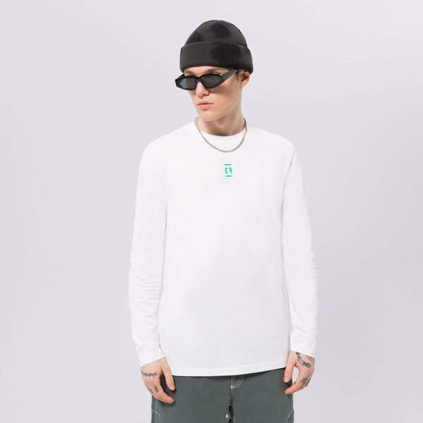 męskie odzież koszulki Męskie CONFRONT T-SHIRT LONGSLEEVE WHITE CF123TLM01001 kolor BIAŁY