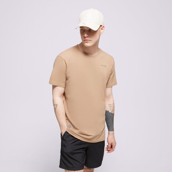 męskie odzież koszulki Męskie CONFRONT T-SHIRT SMALL LOGO BROWN CF123TSM72004 kolor BRĄZOWY