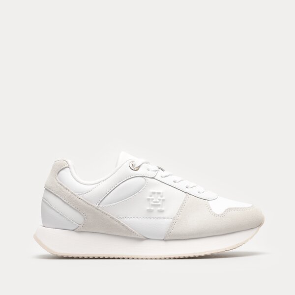 damskie buty lifestyle Damskie TOMMY HILFIGER TH ESSENTIAL RUNNER FW0FW07585YBS kolor BIAŁY