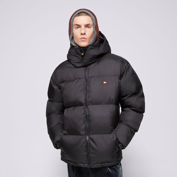 kurtki zimowe Męskie ELLESSE KURTKA PUCHOWA DAPPIANI PADDED JACKET BLK SHT21229011 kolor CZARNY
